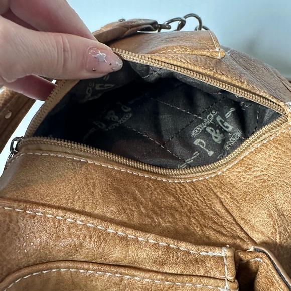 P&G Collection Sugar Skull Concealed Carry Purse Western Tooled Shoulder Bag - Picture 3 of 8